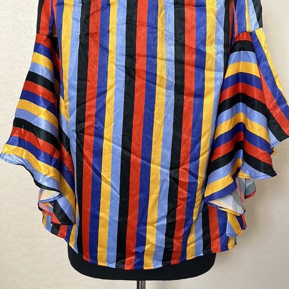 House of Harlow 1960 X Revolve Paloma Dress Top in Bari Stripe Multicolor Sz XS - Picture 10 of 15